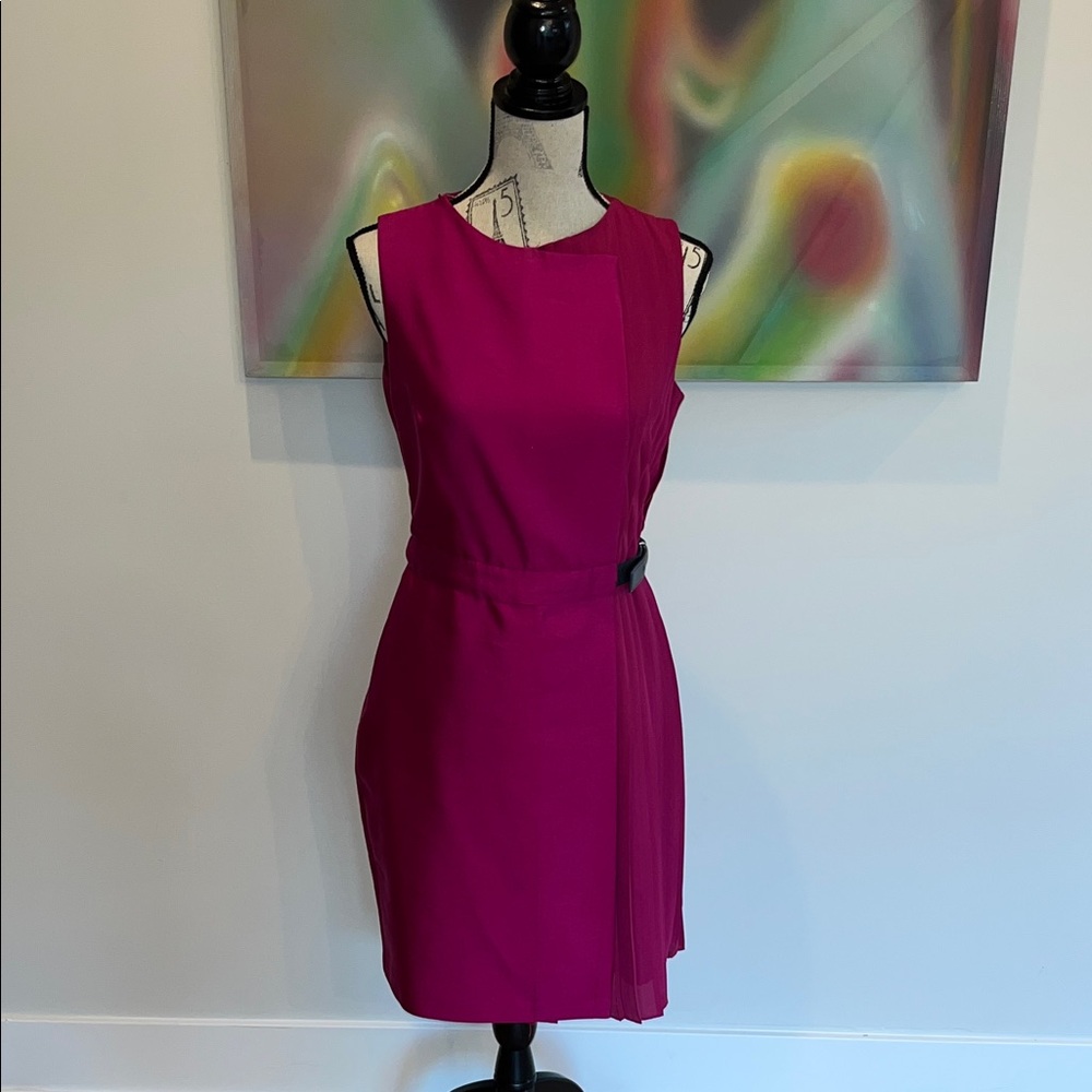 Elegant Magenta Sleeveless Dress